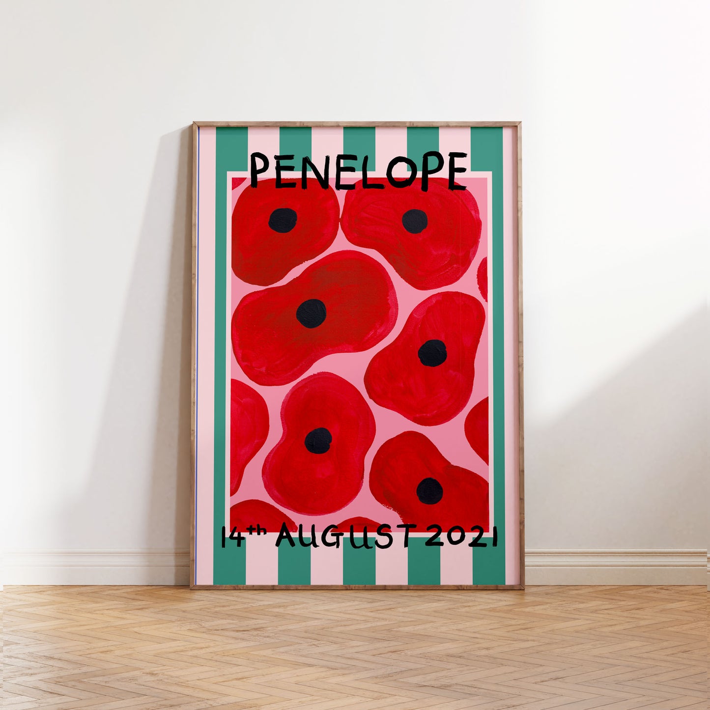 abstract poppy art print