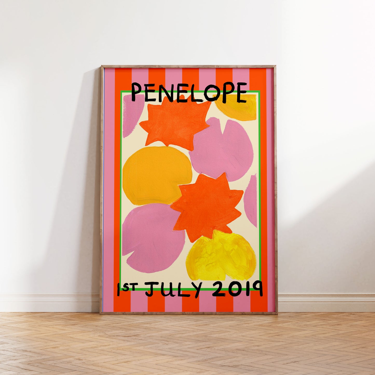 abstract waterlily july art print