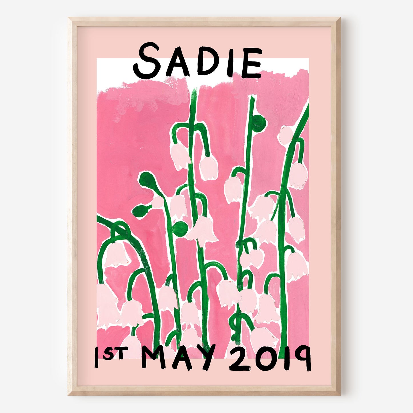 Lily of the Vally May birth flower print