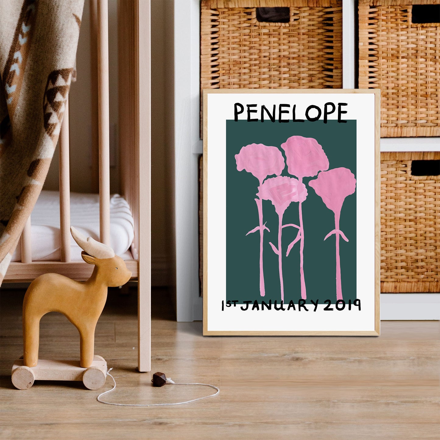Carnation birth flower art print