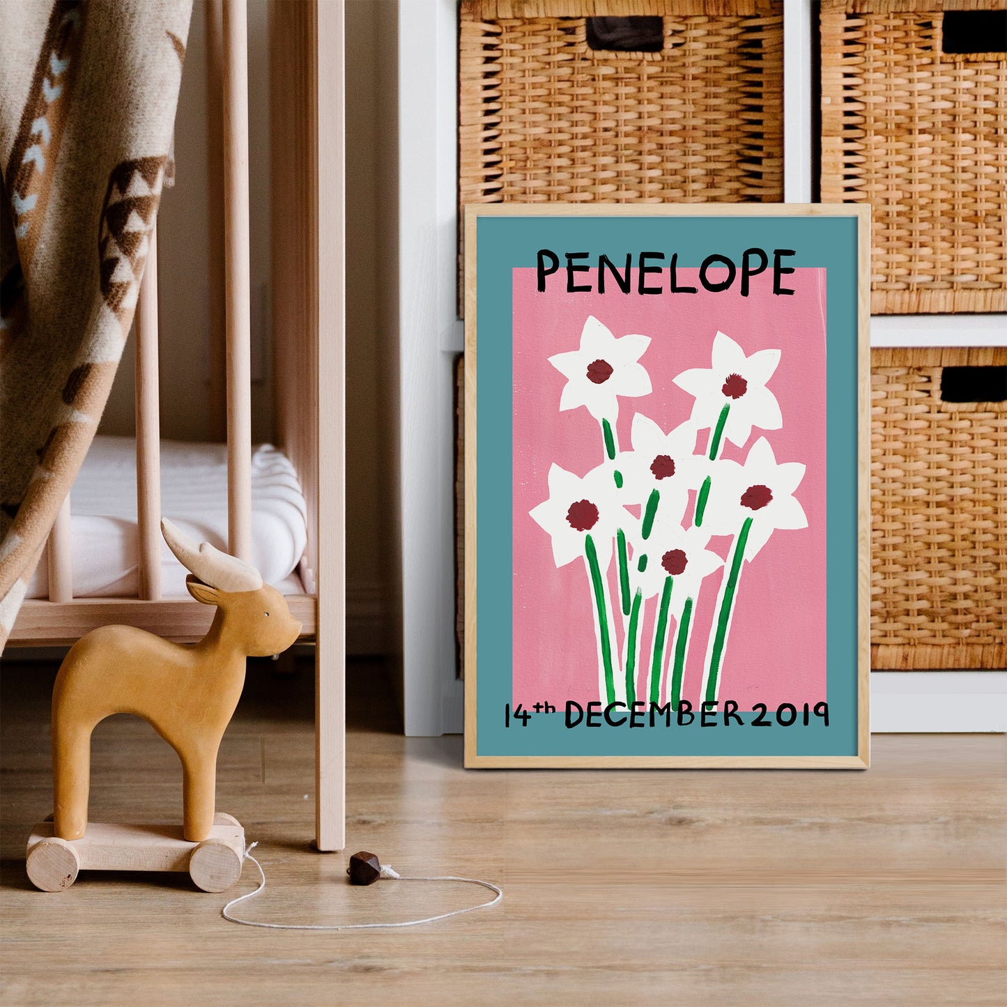 December birth flower art print