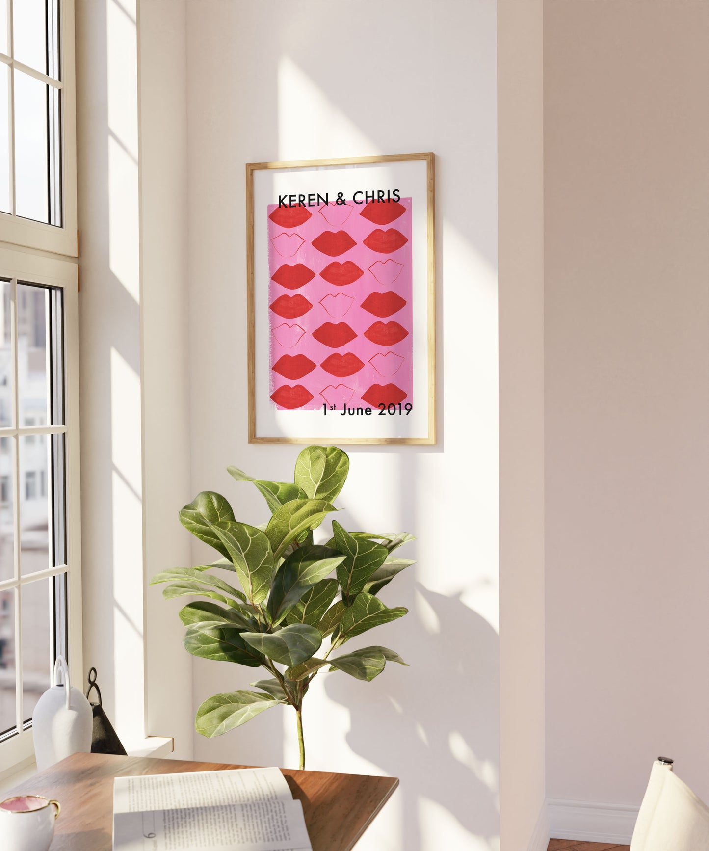 personalised wedding art print