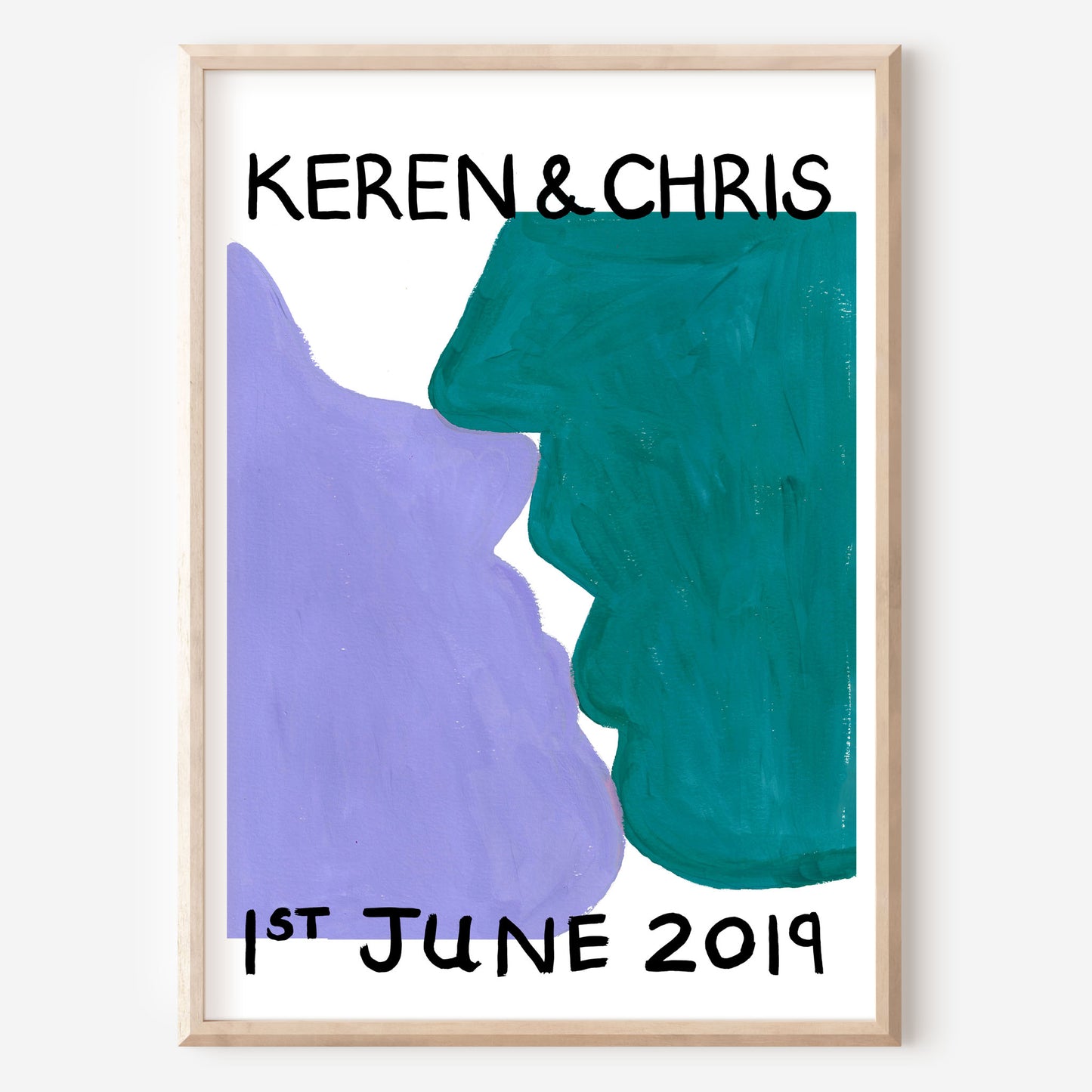 kissing lovers art print