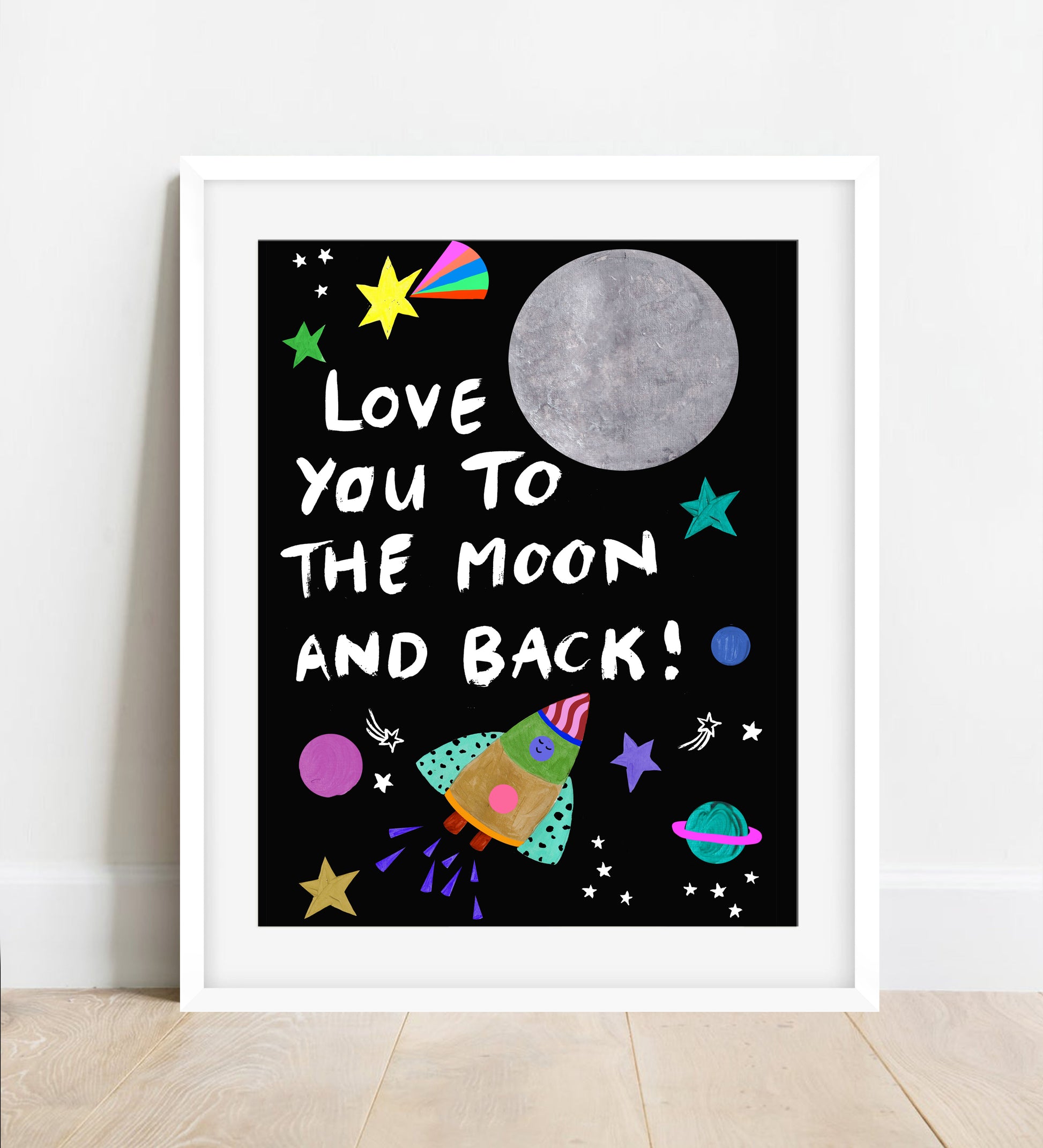 kids nursery space art