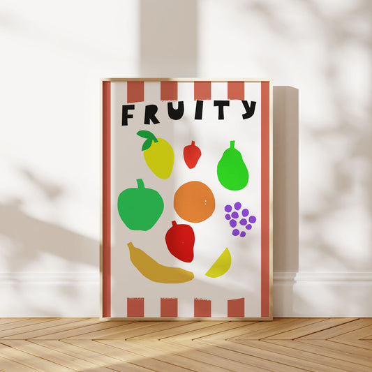 fruit cut out art print