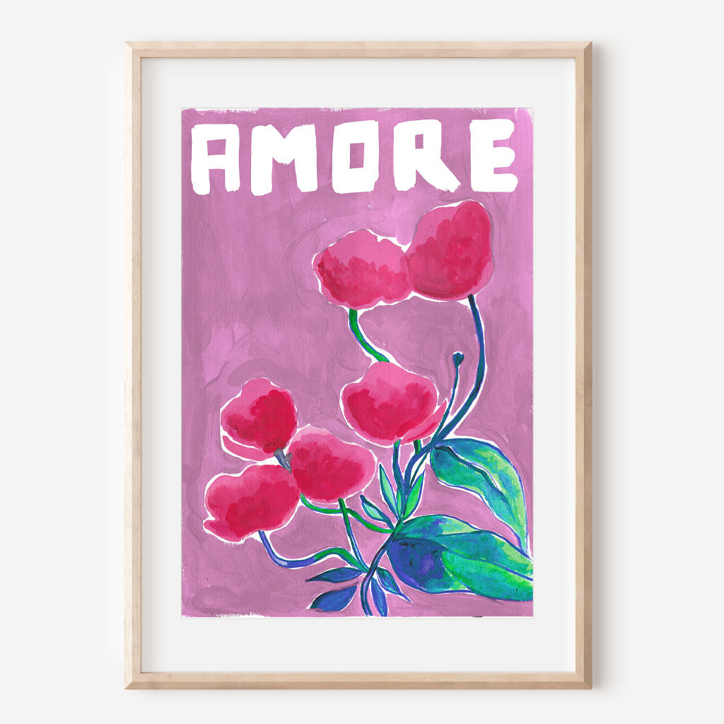 amore painting in pink