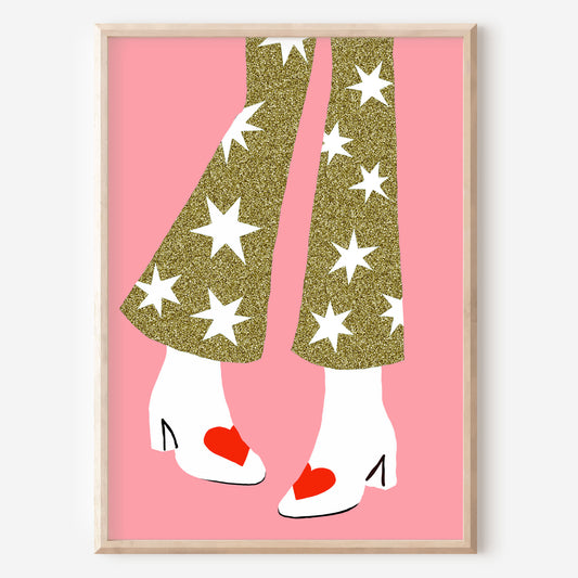 glitter pants art illustration