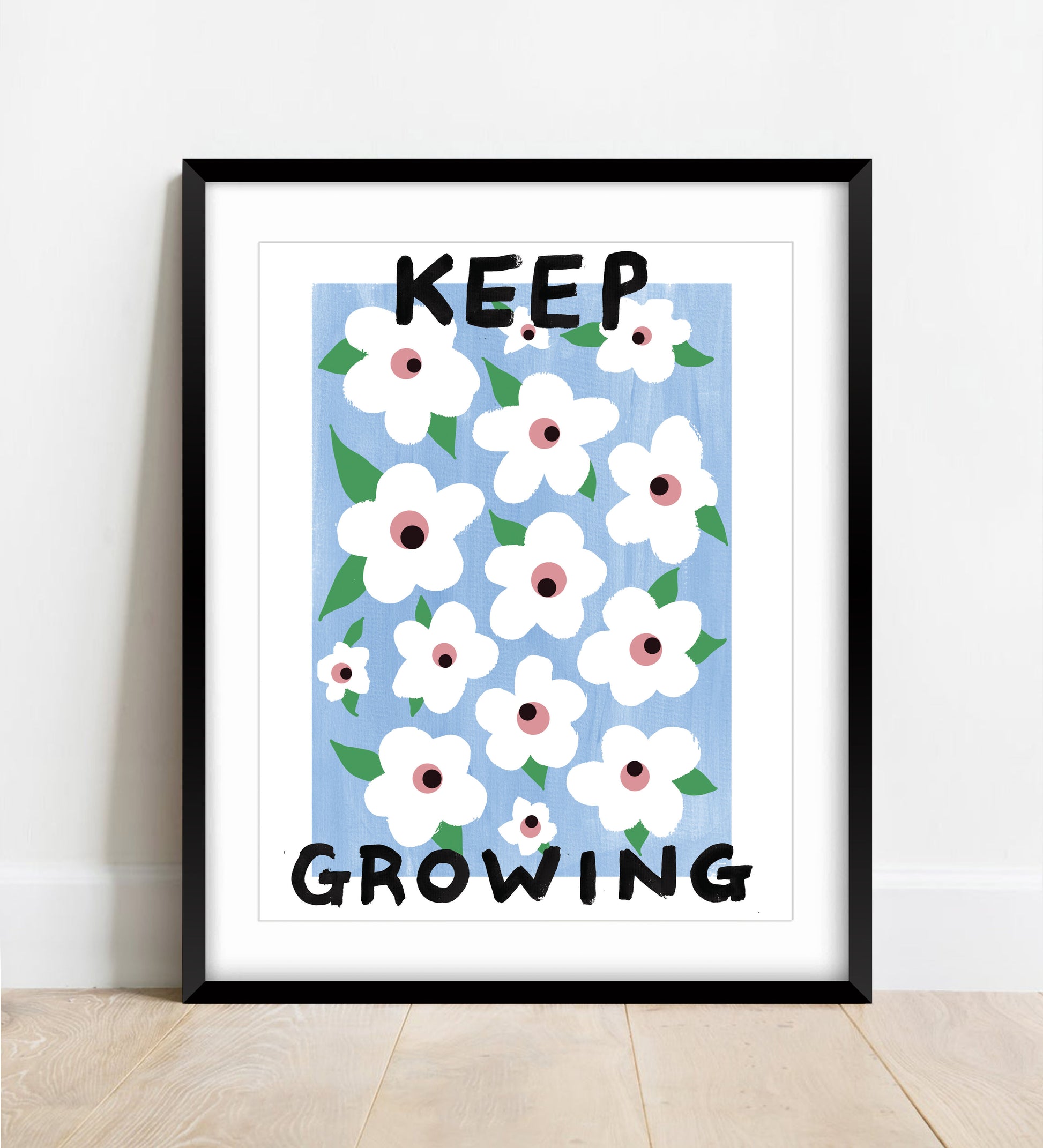 floral art print framed