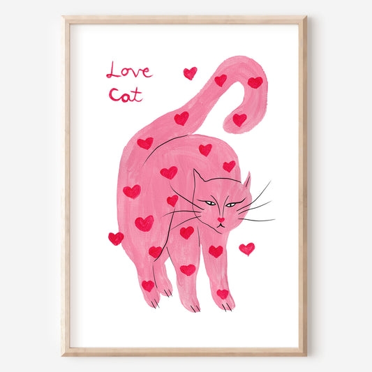 love cat art print